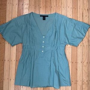 Marc by Marc Jacobs Pleated Cotton Shirt